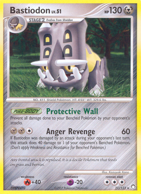Mysterious Treasures Non - Holo Bastiodon #21/123